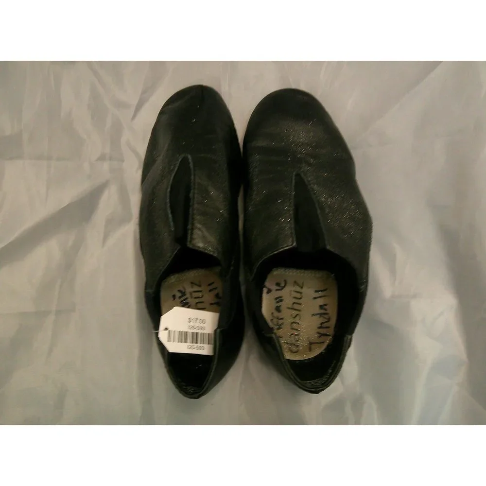 Pre-Owned Dance Shoes Jazz Danz N Motion 9515 Black 6.5M Split Sole